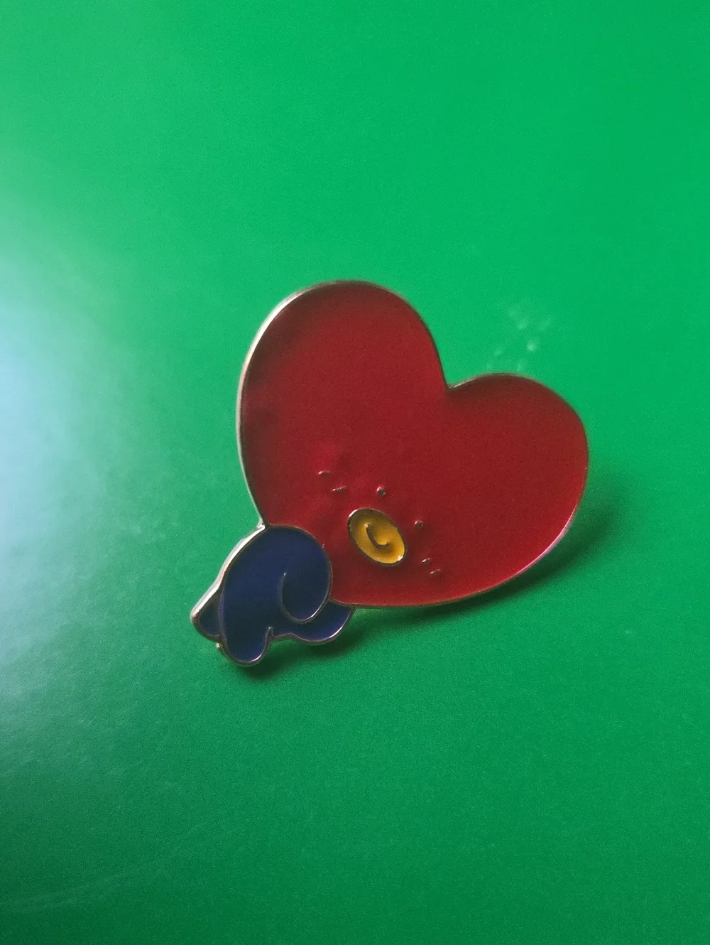 Red Heart Small Pet Toy Charm with Purple Accent Bts
